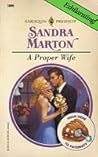 A Proper Wife by Sandra Marton