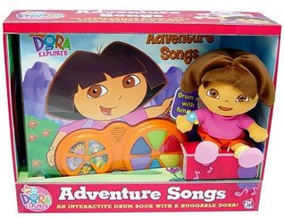 Adveture Songs: An Interactive Drum Book with a Huggable Dora