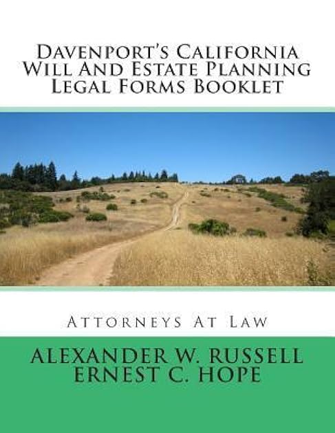 Davenport's California Will And Estate Planning Legal Forms Booklet