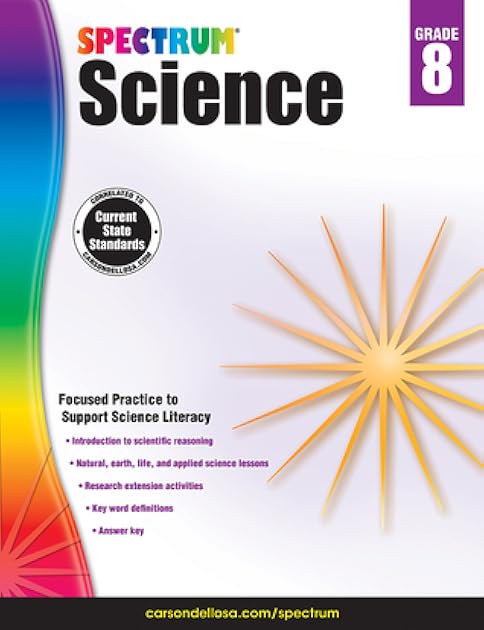 Spectrum 8th Grade Science Workbooks, Ages 13 to 14, Grade 8 Science, Natural, Earth, and Life Science, 8th Grade Science Book with Research Activities - 176 Pages (Volume 68)