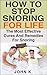 How To Stop Snoring For Lif...