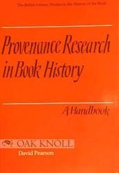 Provenance Research in Book History (Paperback)