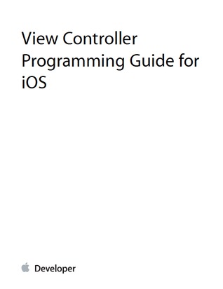 View Controller Programming Guide for iOS