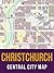 Christchurch, New Zealand Central City Street Map by eReaderMaps