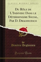 Du Rôle de L'Individu Dans le Déterminisme Social (Unknown Binding)