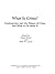What Is Crime?: Controversi...