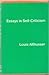 Essays in Self-Criticism