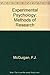 Experimental Psychology: Methods of Research