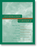 Affirmation & Critique: A Journal of Christian Thought (Vol. V, No. 2, April 2000)
