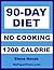 90-Day No-Cooking Diet - 1200 Calorie