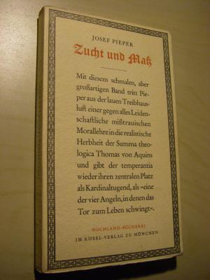 Zucht und Maß: Über die vierte Kardinaltugend