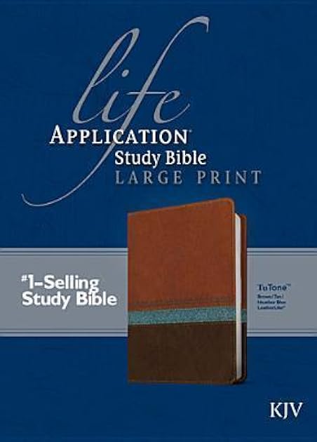 KJV Life Application Study Bible, Second Edition, Large Print (Red Letter, LeatherLike, Blue/Brown/Tan)