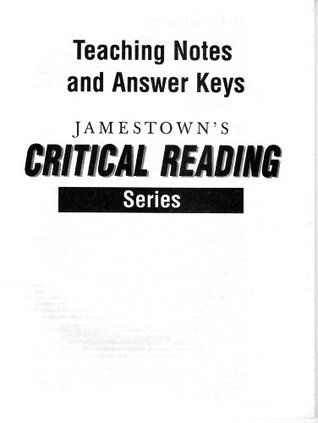 Critical Reading Teachers Notes (Paperback)