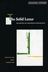 The Solid Letter: Readings of Friedrich Hölderlin (Cultural Memory in the Present)