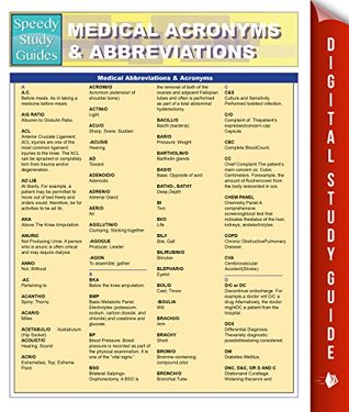 Medical Abbreviations Acronyms By Speedy Publishing