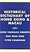 Historical Dictionary of Hong Kong & Macau
