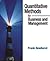 Quantitative Methods for Business Management by Frank Dewhurst