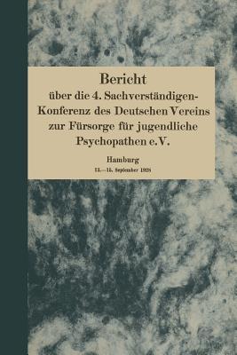 Bericht über die 4. Sachverständigen-Konferenz des Deutschen Vereins zur Fürsorge für jugendliche Psychopathen e.V.: Hamburg 13.–15. September 1928 (German Edition)