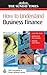 How to Understand Business Finance. the Sunday Times Creating Success Series.