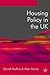 Housing Policy in the UK