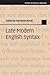 Late Modern English Syntax (Studies in English Language)