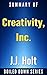 Creativity, Inc. by J.J. Holt