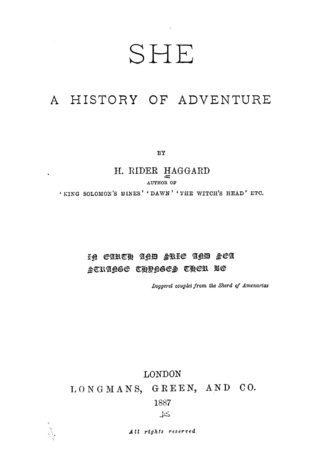She: A History of Adventure