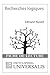 Recherches logiques d'Edmund Husserl (Les Fiches de lecture d'Universalis)