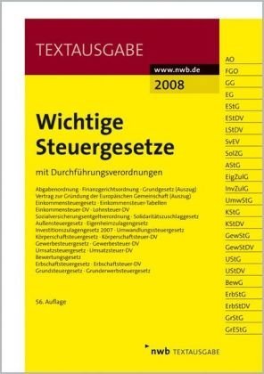 Wichtige Steuergesetze - mit Durchführungsverordnungen (Paperback)