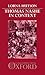 Thomas Nashe in Context (Ox...