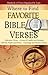 Where to Find Favorite Bible Verses: Find Favorite Verses at a Glance