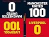 100-0: Manchester United-Liverpool/Liverpool-Manchester United