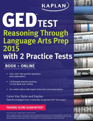 Kaplan GED Test Reasoning Through Language Arts Prep 2015: Book + Online (Kaplan Test Prep)