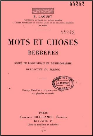 Mots et choses berbères