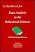 A Handbook for Data Analysis in the Behaviorial Sciences: Volume 1: Methodological Issues Volume 2: Statistical Issues