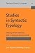 Studies in Syntactic Typology