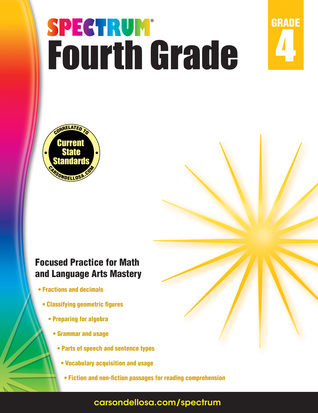 Spectrum Grade 4 Math & Language Arts Workbook—4th Grade State Standards for Geometry, Algebra, Vocabulary, Nonfiction, Fiction Reading Comprehension for Classroom or Homeschool (320 pgs)