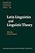 Latin Linguistics and Linguistic Theory (Studies in Language Companion Series)