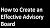How to Create an Effective ...