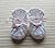Knitting Pattern White Knit Shoes for a Baby Girl 0-3 Months by Yelena Chen