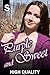 Purple and Sweet Beautiful White Woman