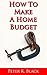 How to make a Home Budget