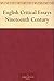 English Critical Essays Nineteenth Century