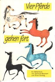 Vier Pferde gehen fort