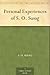 Personal Experiences of S. O. Susag by S.O. Susag