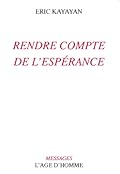 Rendre compte de l’espérance