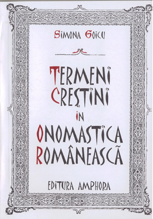 Termeni crestini in onomastica romaneasca