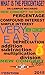 What's percentage: learn to calculate the percentage, simple interest,how to calculate compound interest,how to calculate depreciation,how to calculate valuation