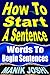 How to Begin Sentences in English
