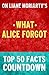 What Alice Forgot: Top 50 Facts Countdown